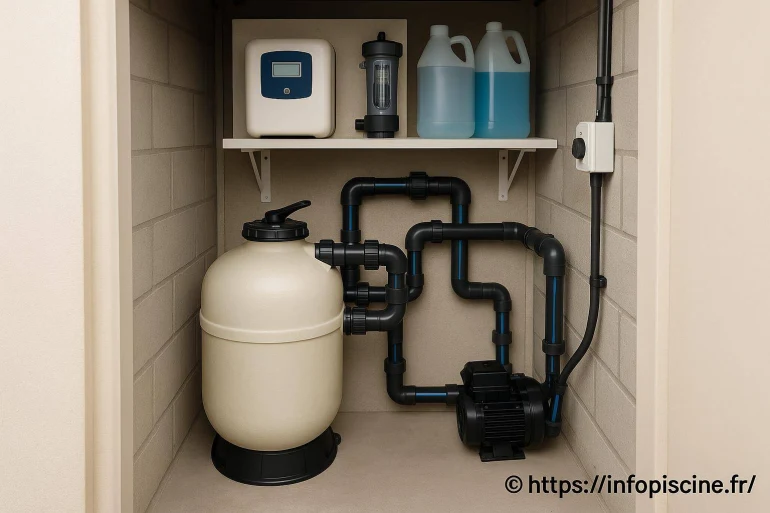 Petit local technique piscine : quelles solutions pour gagner de la place ?