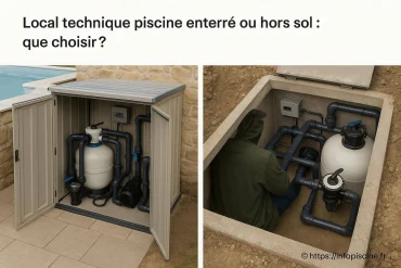 Local technique piscine enterré ou hors sol : que choisir ?