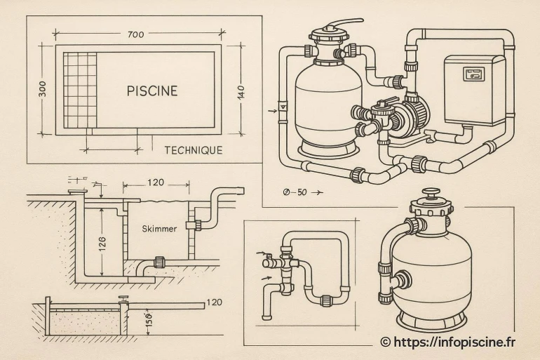 Plans et schémas de local technique piscine : comment bien les concevoir ?
