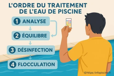 Quel est l’ordre du traitement de l’eau de piscine ?