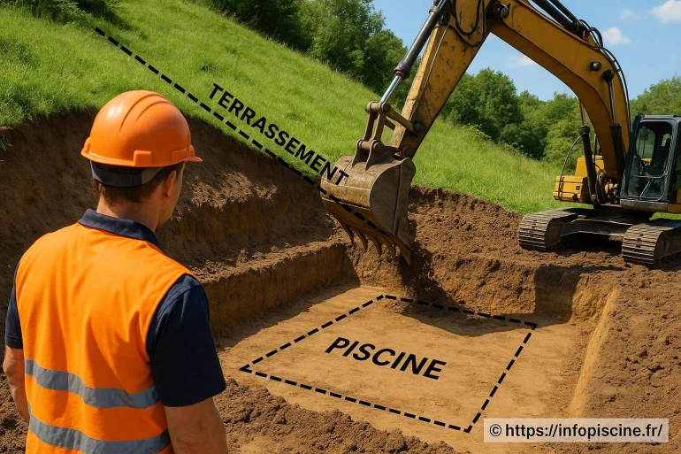 Technique de terrassement sur terrain en pente pour piscine : comment réussir votre projet ?