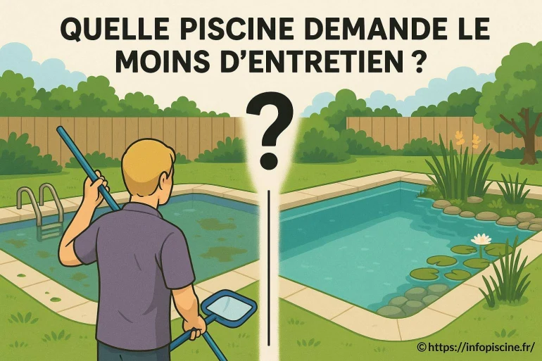Quelle piscine demande le moins d'entretien ?