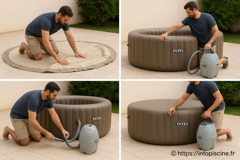Comment installer un spa gonflable Intex étape par étape