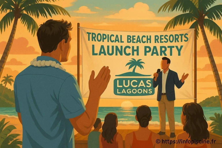 Fête de lancement des tropical beach resorts et piscine signature à siesta key