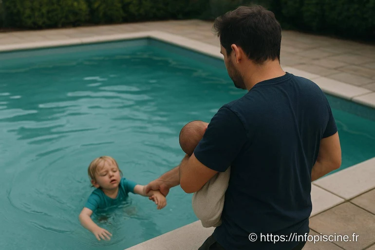 Noyade d’un enfant de 3 ans dans une piscine familiale : le mari distrait par le nouveau-né