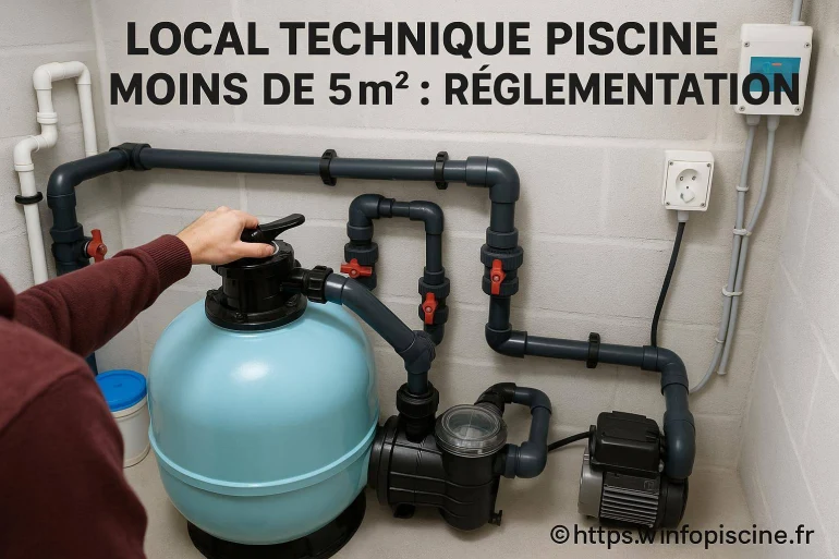 Local technique piscine moins de 5m² : quelle réglementation appliquer ?