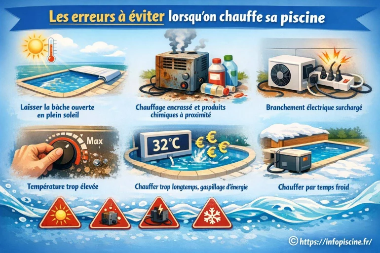 Les erreurs à éviter lorsqu’on chauffe sa piscine