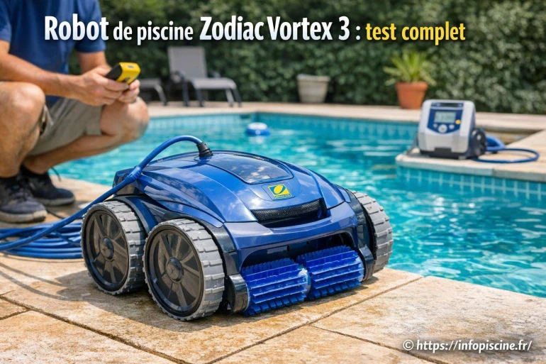 Robot de piscine Zodiac Vortex 3 : test complet et avis détaillé