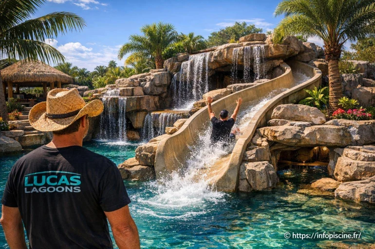 Les waterslides lucas lagoons pour une piscine de rêve