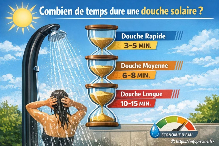 Combien de temps dure une douche solaire ?