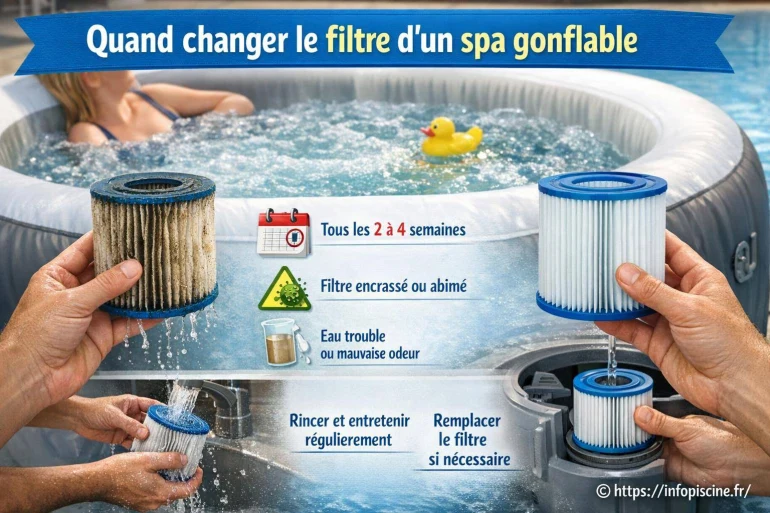 Quand changer le filtre d'un spa gonflable ?