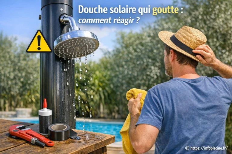 Douche solaire qui goutte : comment réagir efficacement ?