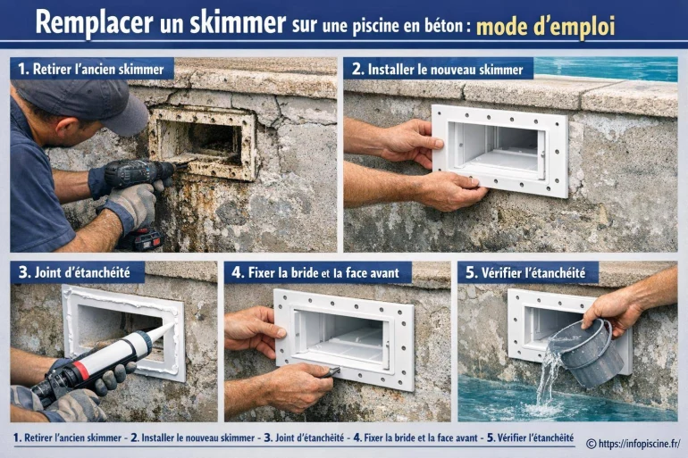 Remplacer un skimmer sur une piscine en béton : guide complet