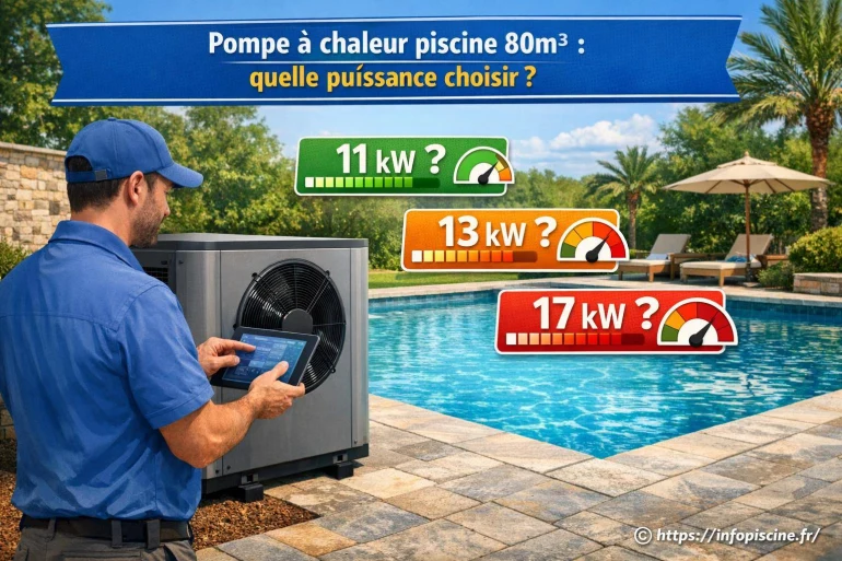 Pompe à chaleur piscine 80m3 : quelle puissance choisir ?