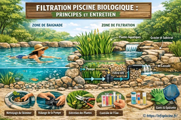 Filtration piscine biologique : comprendre les principes et bien l’entretenir