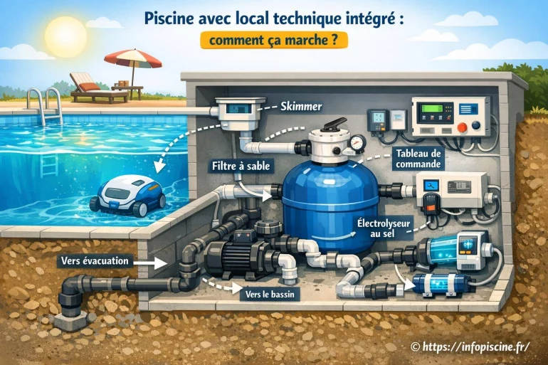 Piscine avec local technique intégré : comment ça fonctionne ?