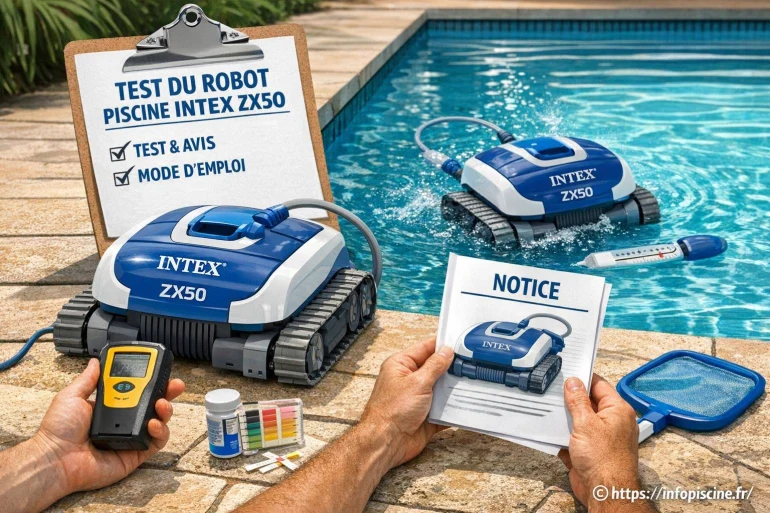 Robot piscine Intex ZX50 : test complet et mode d'emploi