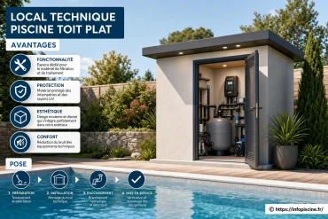 Local technique piscine toit plat : quels avantages et comment le poser ?