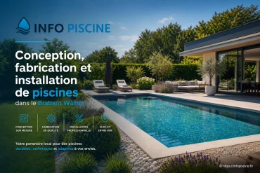Conception, fabrication et installation de piscines dans le Brabant Wallon