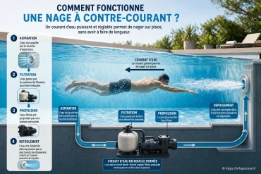 Comment fonctionne une nage à contre-courant dans une piscine ?