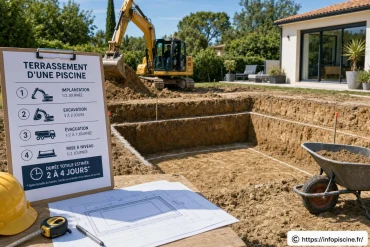 Combien de temps prévoir pour le terrassement d’une piscine ?