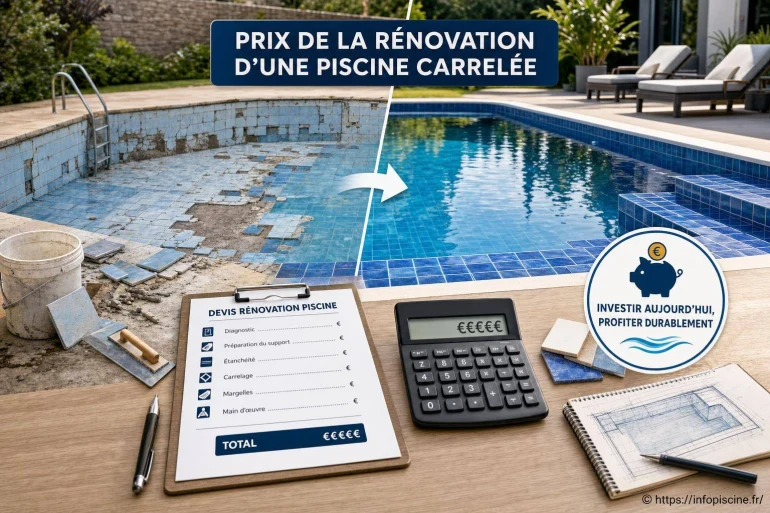Prix de la rénovation d'une piscine carrelée : budget et conseils