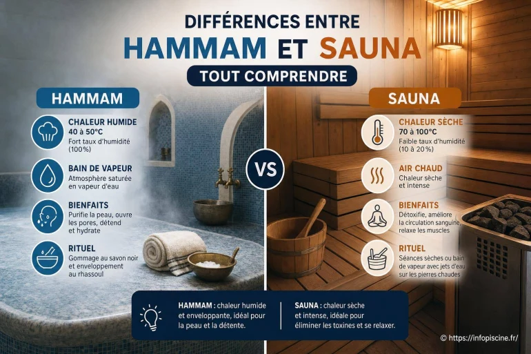 Différences entre hammam et sauna : tout comprendre