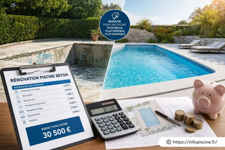 Prix pour rénover une piscine en béton : budget et conseils