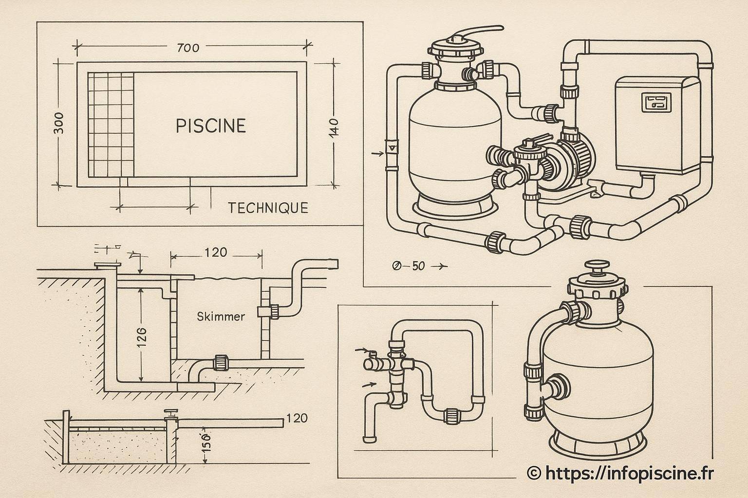 Technechie Plans et schémas de local technique piscine : guide complet