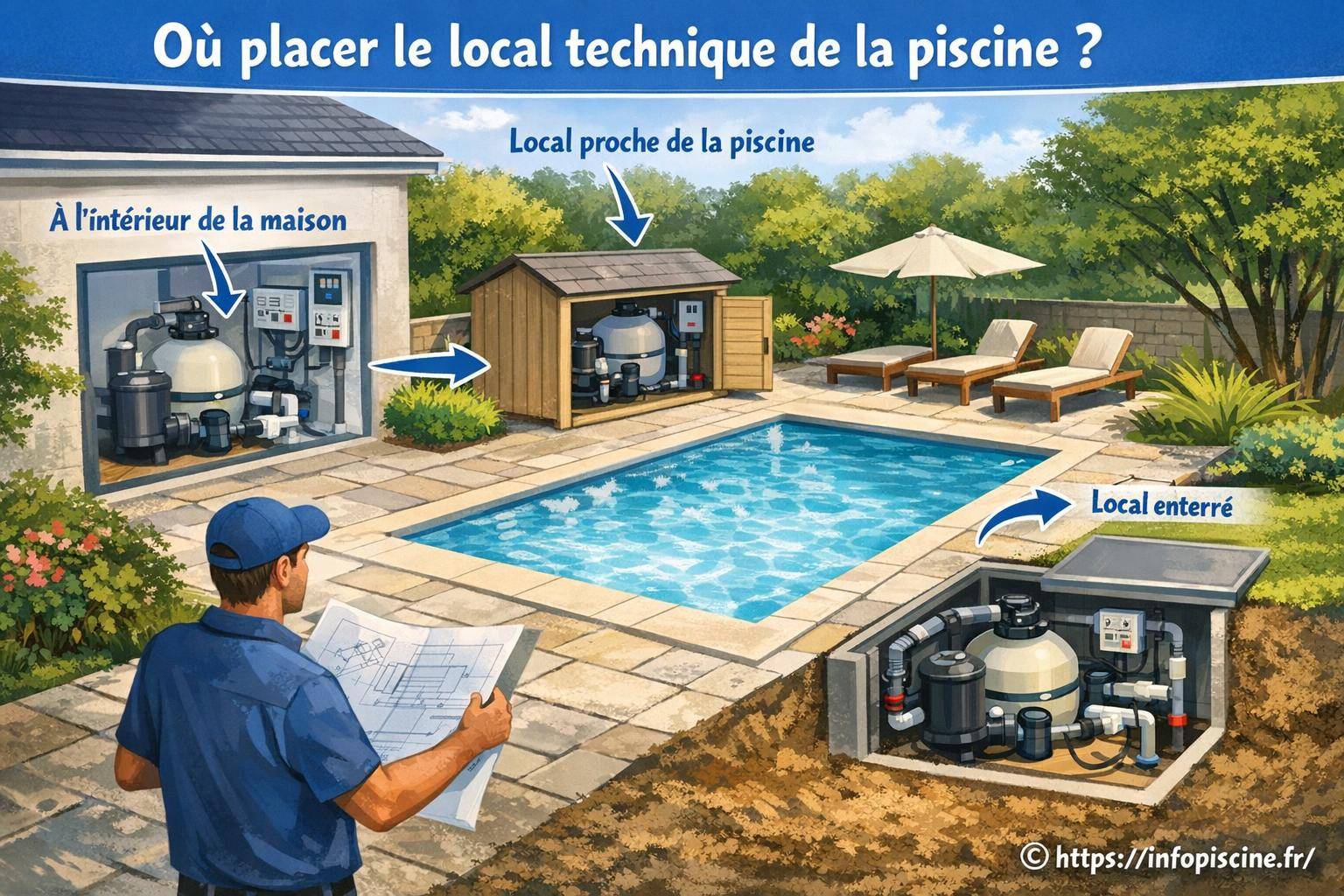 Technechie Local technique piscine : où le placer pour bien l’installer