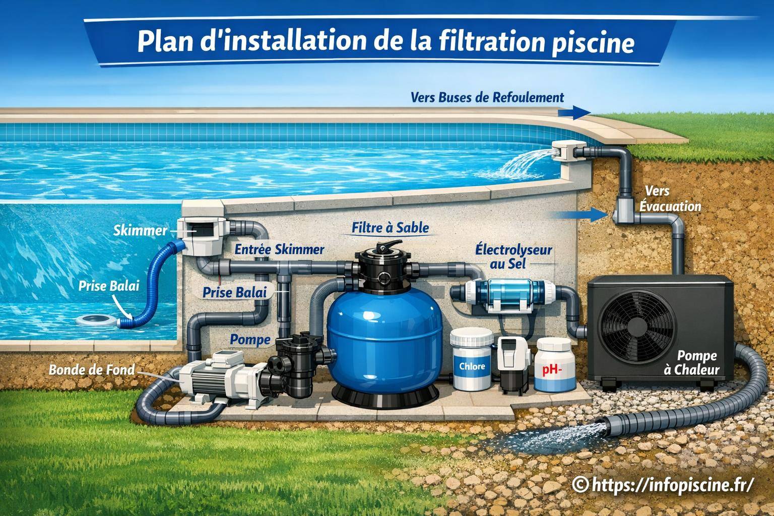 Plan d'installation de la filtration piscine : comment bien procéder
