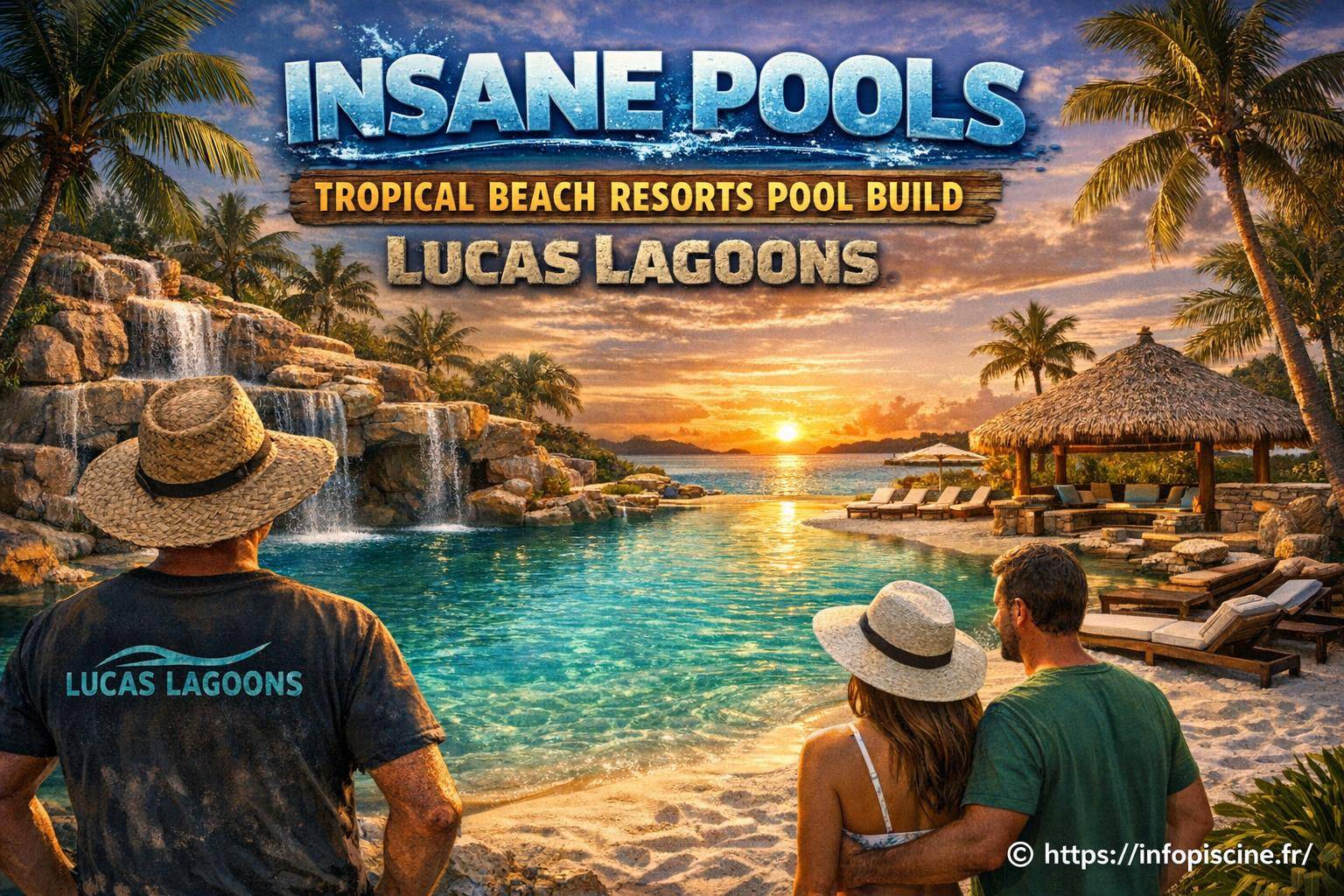 Piscine de luxe tropicale au tropical beach resorts par lucas lagoons
