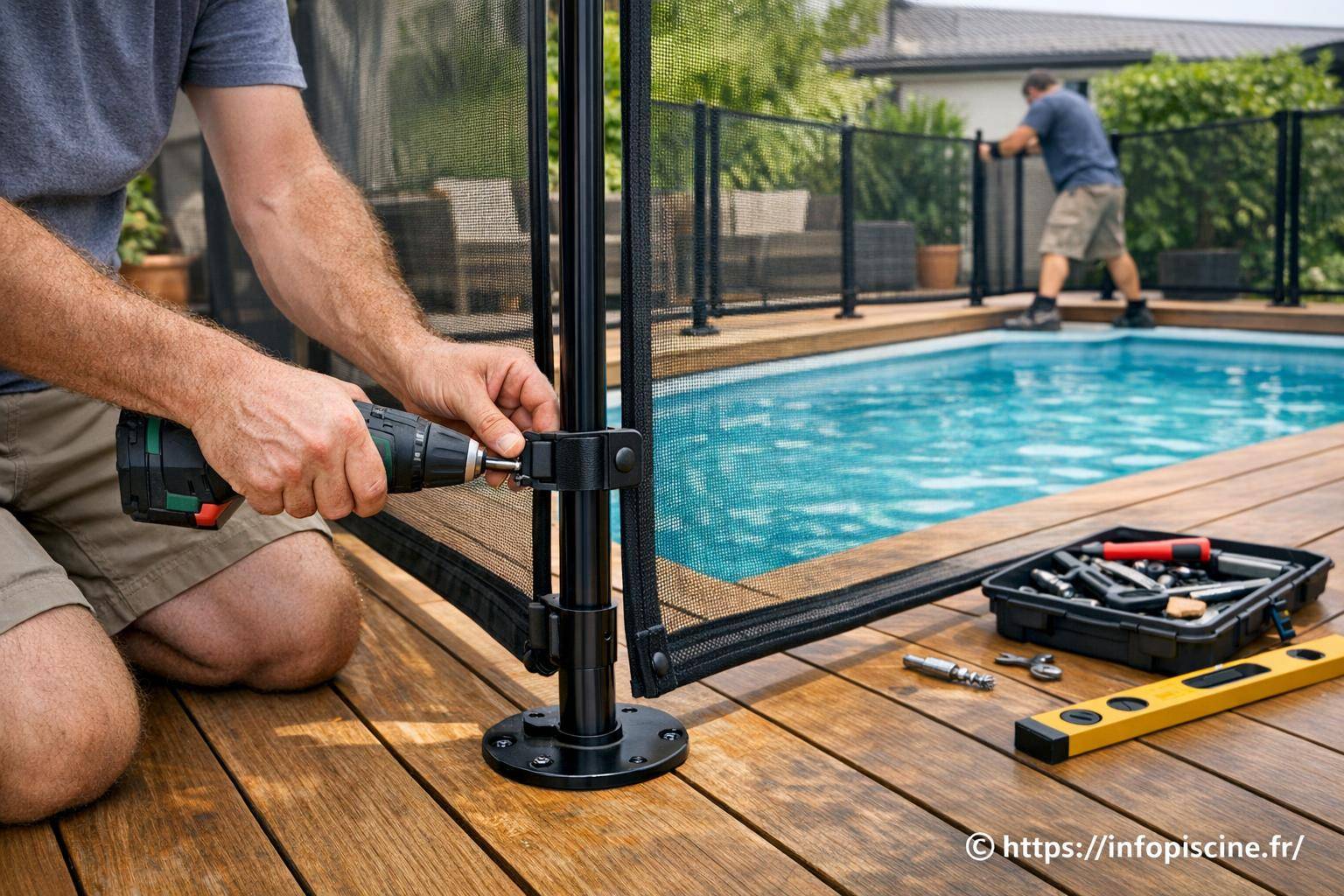 Barrière piscine amovible pour terrasse bois : comment réussir l'installation spécifique