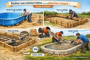 Réaliser une ceinture béton pour une piscine coque : mode d'emploi complet