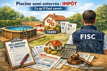 Piscine semi enterrée et impôt : ce qu'il faut savoir
