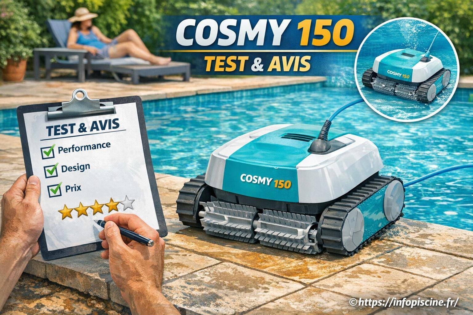Robot piscine Cosmy 150 : test complet et avis détaillé
