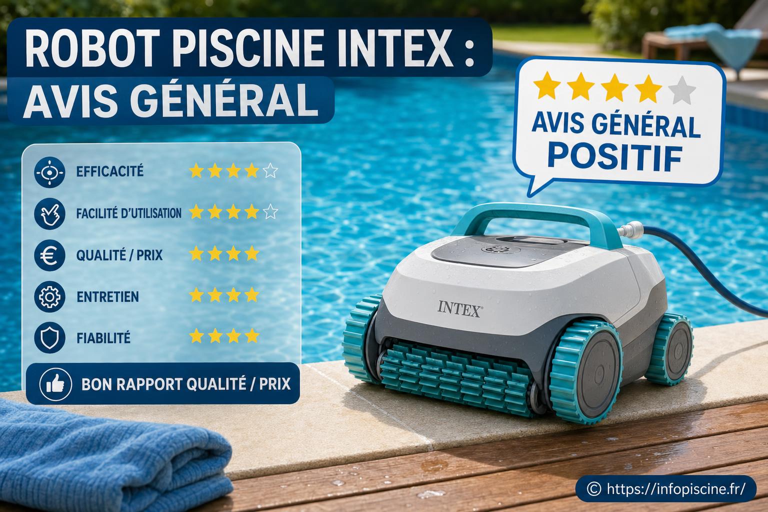 Robot piscine Intex : quel avis général sur ses performances et fonctionnalités ?