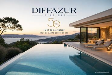 Diffazur, leader européen de la piscine haut de gamme en béton armé