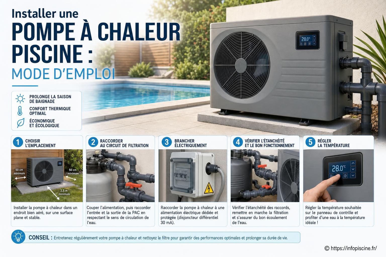 Installer une pompe à chaleur piscine : guide complet pour réussir