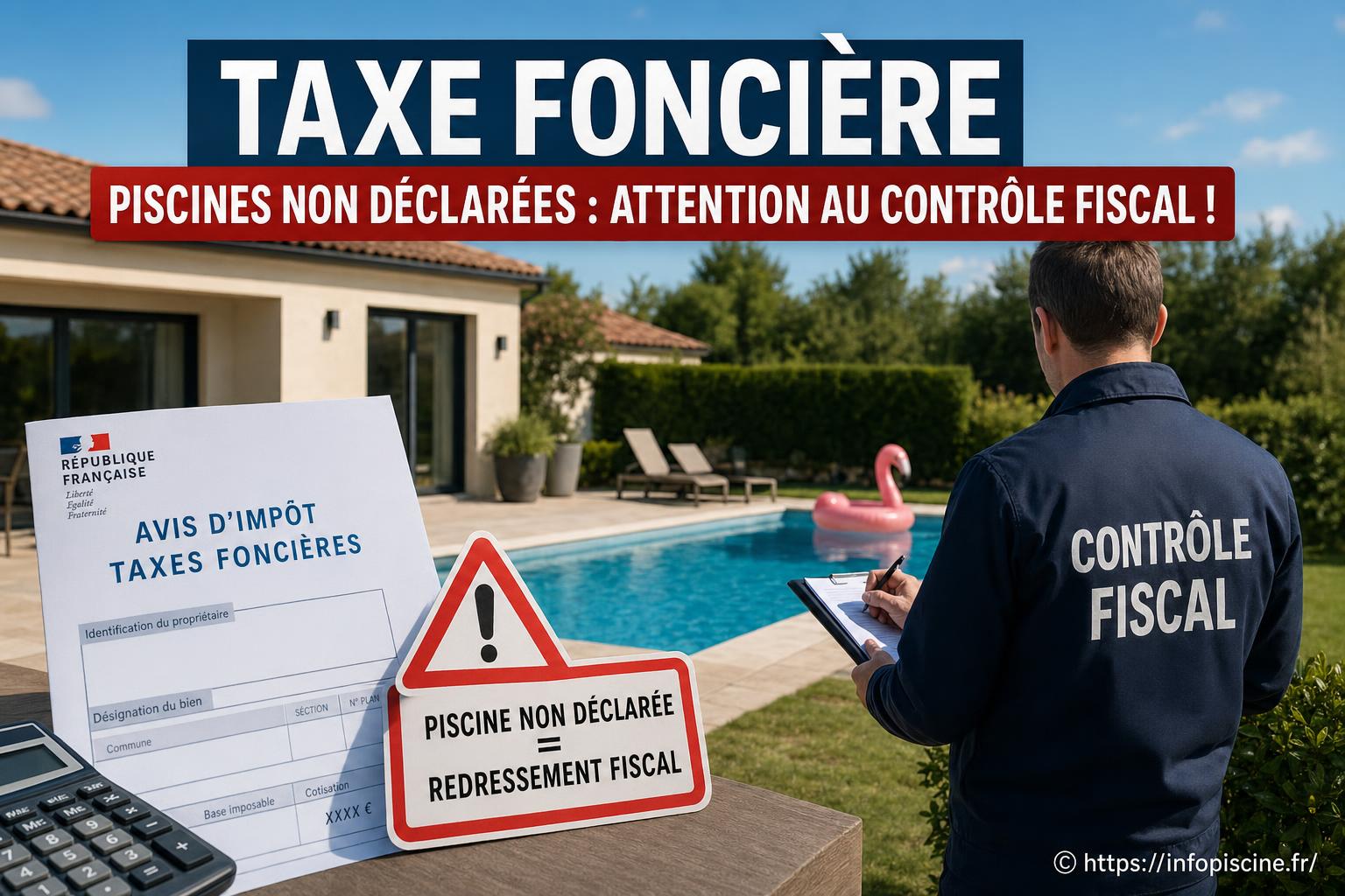 Taxe foncière et piscines non déclarées : risques et contrôle fiscal en 2026