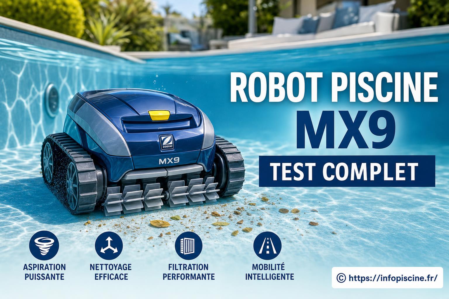 Robot piscine MX9 : test complet et avis détaillé