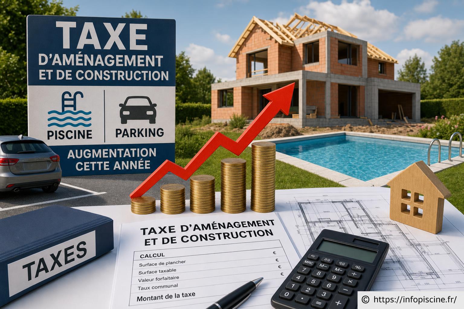 Taxe d’aménagement 2026 : ce qu’il faut savoir pour piscine et parking