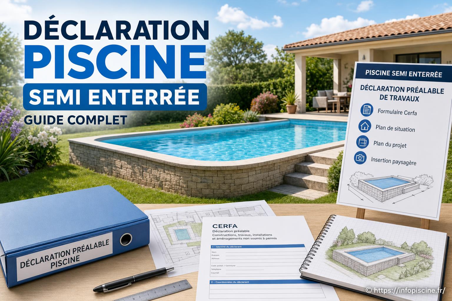 Déclaration piscine semi enterrée : tout ce qu’il faut savoir pour bien déclarer