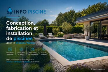 Conception, fabrication et installation de piscines dans le Brabant Wallon