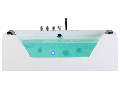 Baignoire Balnéo 150 cm en Acrylique Sanitaire Blanc à LED S