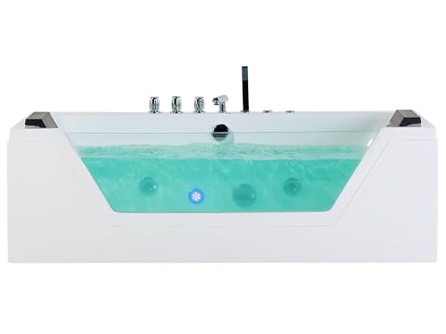 Baignoire Balnéo 150 cm en Acrylique Sanitaire Blanc à LED S