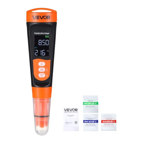 VEVOR pH Mètre Numérique, Testeur de pH/EC/TDS pour Analyse