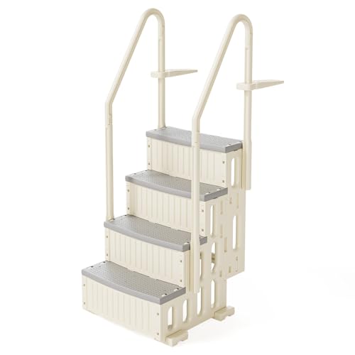 BONNLO Échelle de Piscine Antidérapante PE, Escalier de Pisc