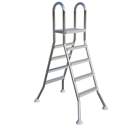 HENGMEI Échelle de piscine en acier inoxydable avec main cou