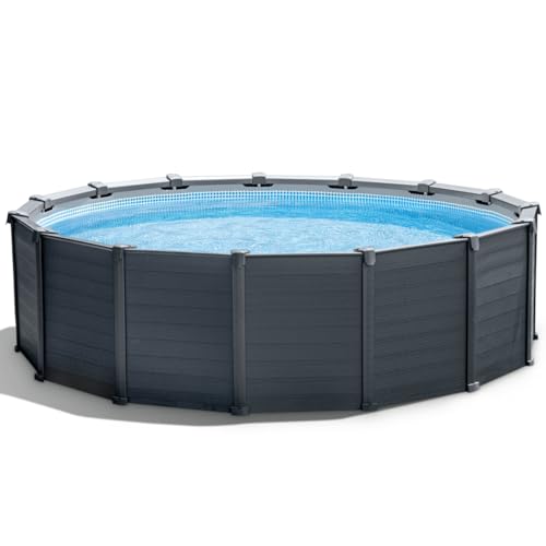 Intex kit Piscine Graphite (ø) 4,78 x (h) 1,24m